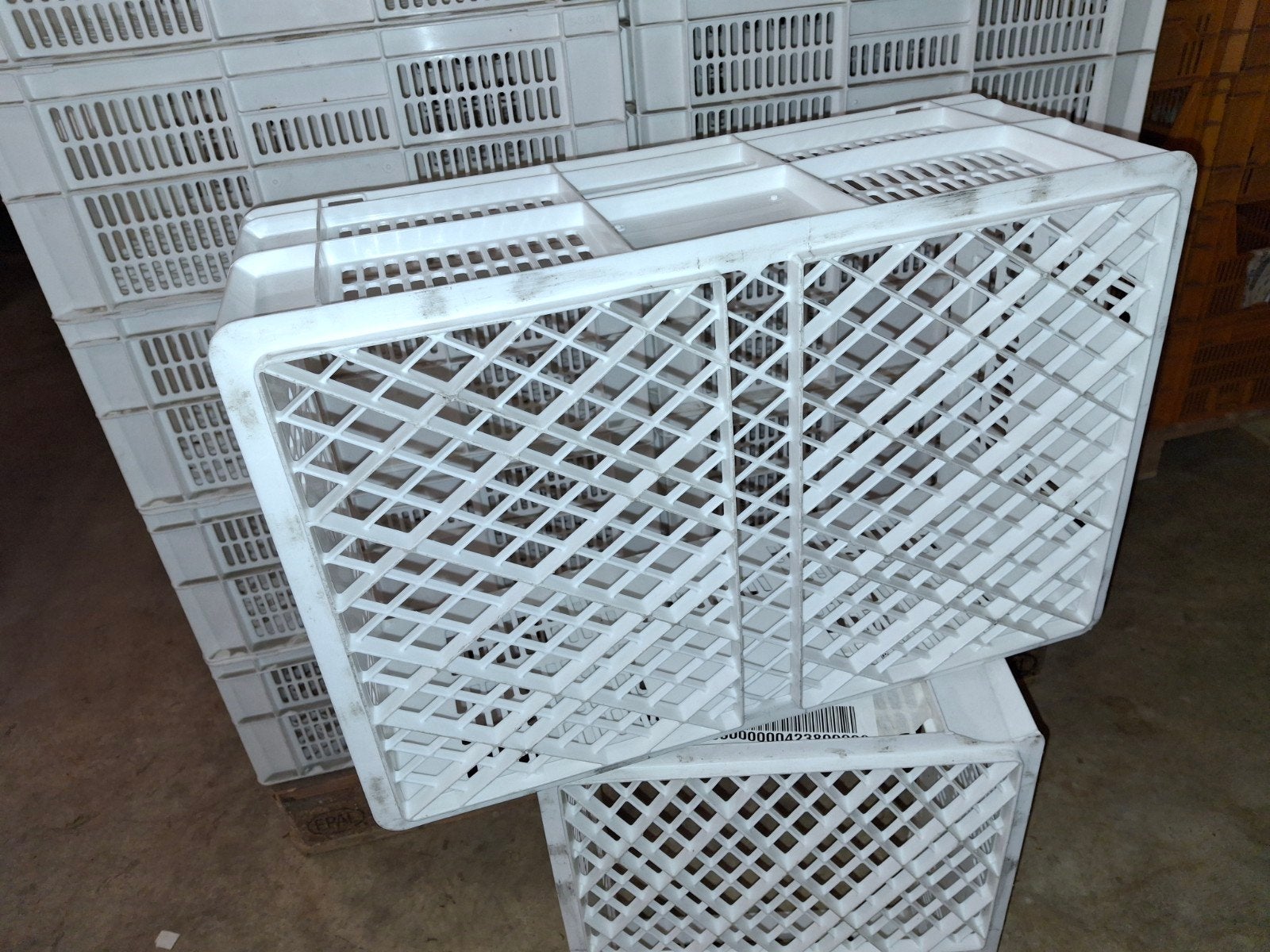 Stevige Kunststof / Veiling Kratten Bakken AGF Wit.  Vanaf:, Ophalen, Gebruikt, 40 tot 60 cm, 50 tot 75 cm