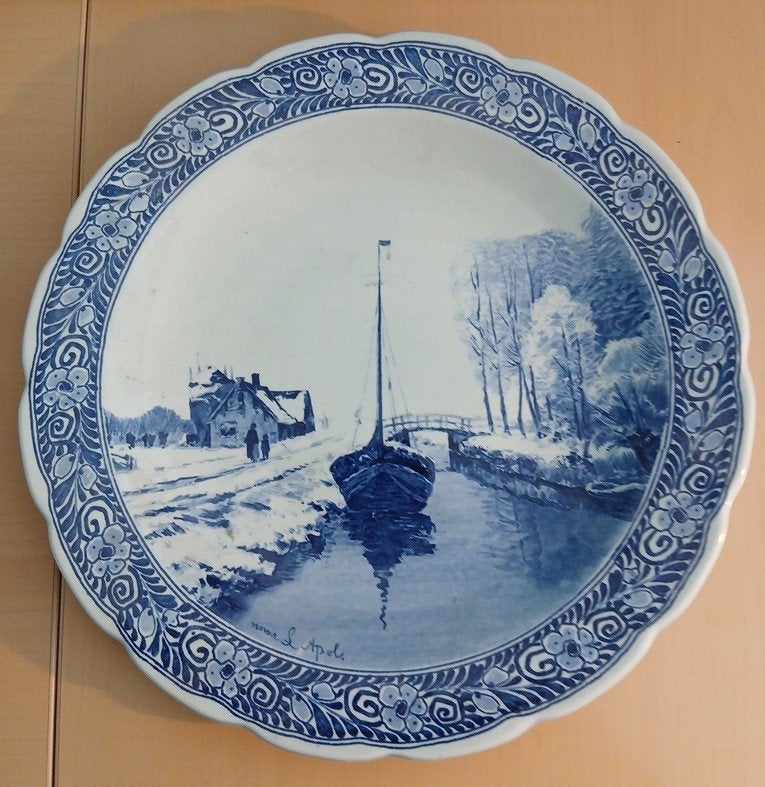 Delfts Blauw Wandbord, Antiek en Kunst, Ophalen of Verzenden