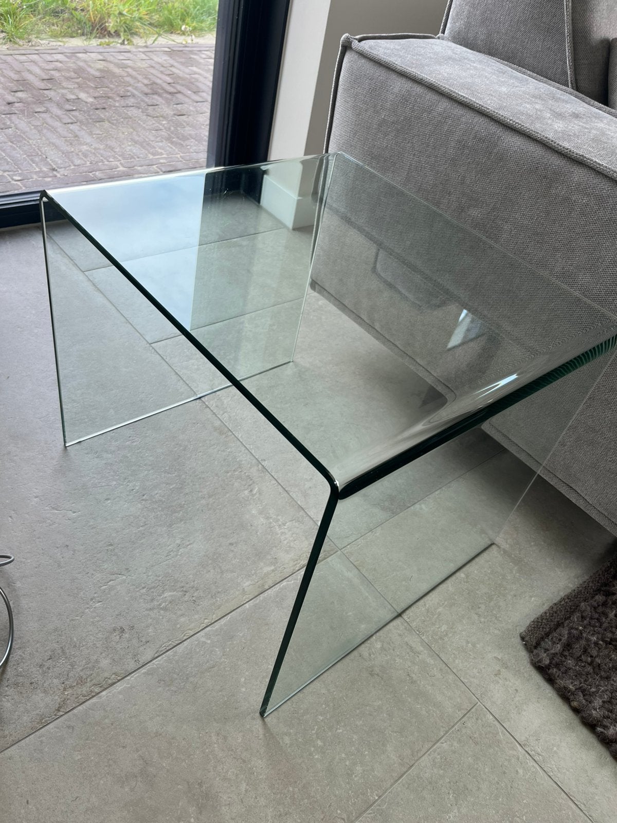 Vierkante glazen tafel, Ophalen, Vierkant, Glas, 50 tot 100 cm