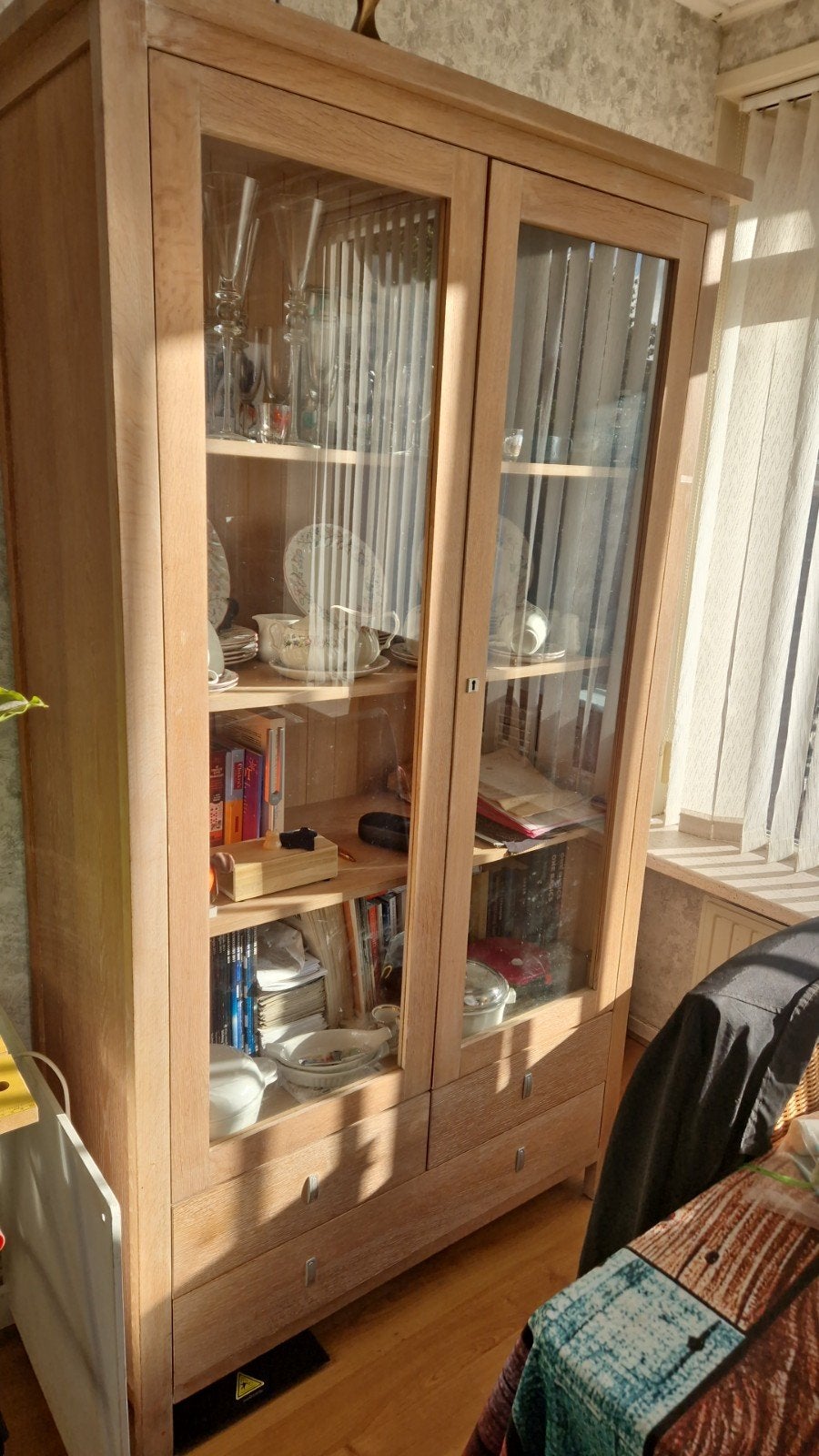 Buffetkast 'Wash Eiken' - Hoogte 193cm, Breedte 115cm, Huis en Inrichting, Ophalen, Gebruikt, Met lade(s), 150 tot 200 cm