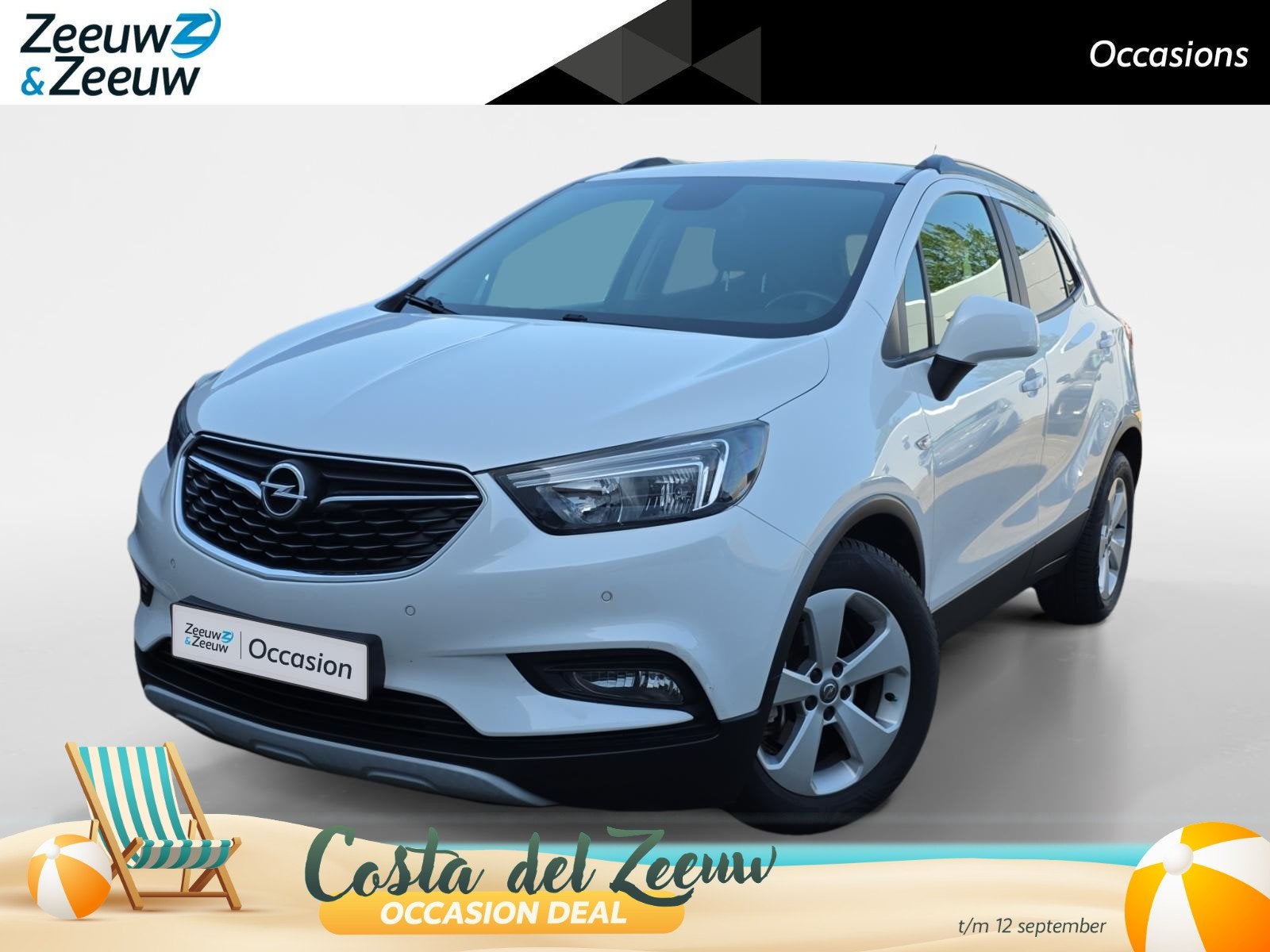 Opel Mokka X 1.4 Turbo Edition | Trekhaak | Achteruitrijcame, Auto's, Opel, 12 maanden, Stof, Gebruikt, Wit