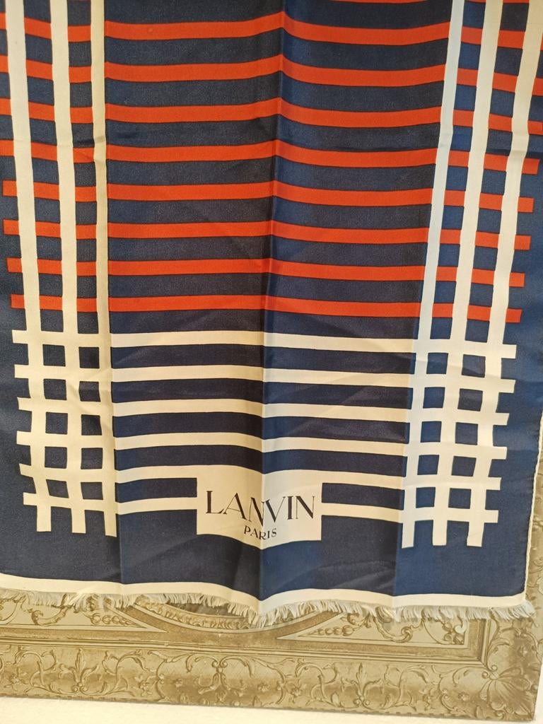 Prachtige zijden sjaal van LANVIN Paris, Kleding | Dames, Mutsen, Sjaals en Handschoenen, Zo goed als nieuw, Sjaal, Maat 46/48 (XL) of groter