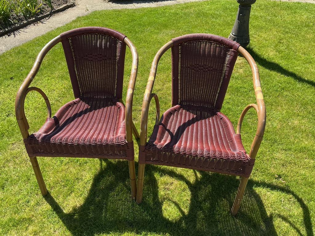 Tuin/terras stoelen gratis, Tuin en Terras, Ophalen of Verzenden, Gebruikt, Kunststof, Stapelbaar