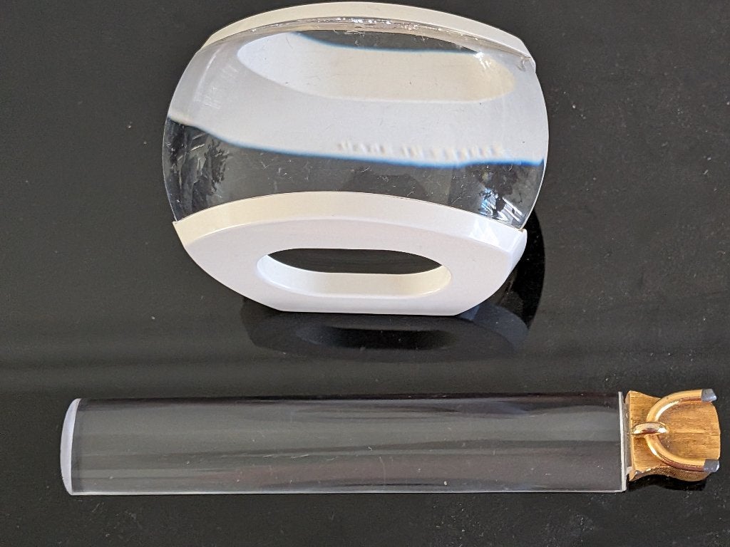 Vergrootglazen LHP26 standloep + leeslineaal, Ophalen of Verzenden, Gebruikt, Vergrootglas of Loep