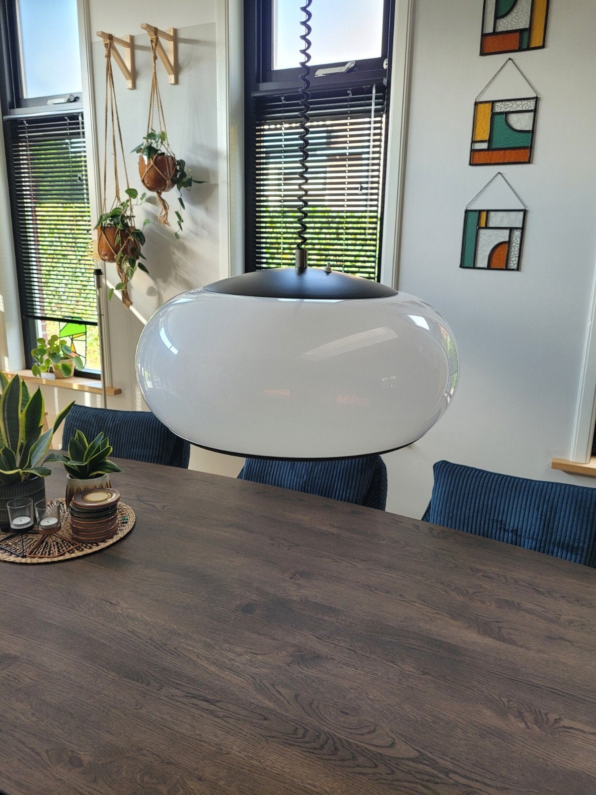Stillux Milano vintage plafondlamp in hoogte verstelbaar, Gebruikt, Metaal, Vintage, Mid-century modern, Italiaans design, E27 (groot)