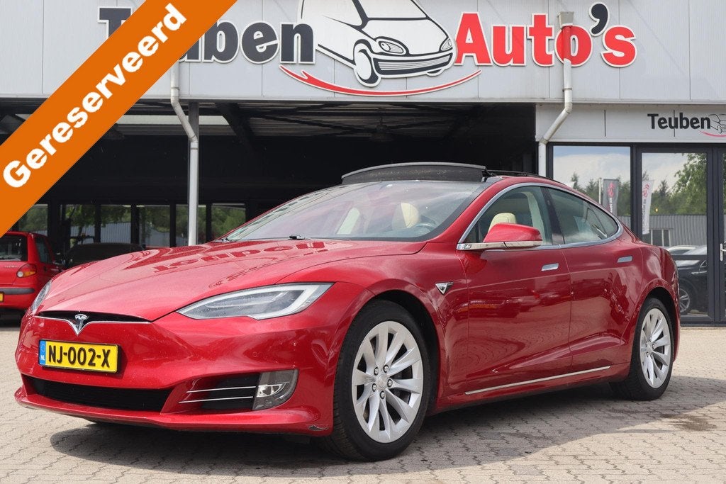 Tesla Model S 90D Base | SOH 85,6 % | Luchtvering | Elek Pan, Auto's, Tesla, Automaat, Stof, Gebruikt, 110 €/maand