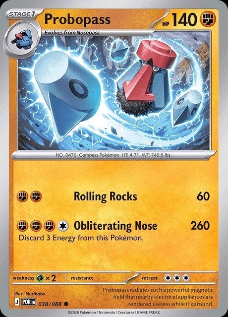 Probopass Pokemonkaart TCG, Ophalen, Nieuw, Losse kaart, Foil
