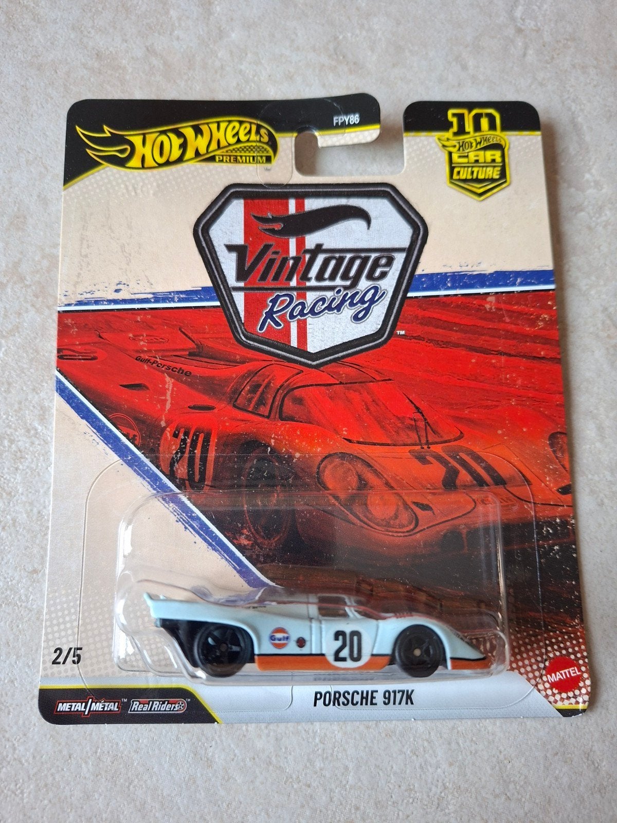 Hot Wheels Premium Porsche 917K Gulf Vintage Racing, Ophalen of Verzenden, Nieuw, Auto