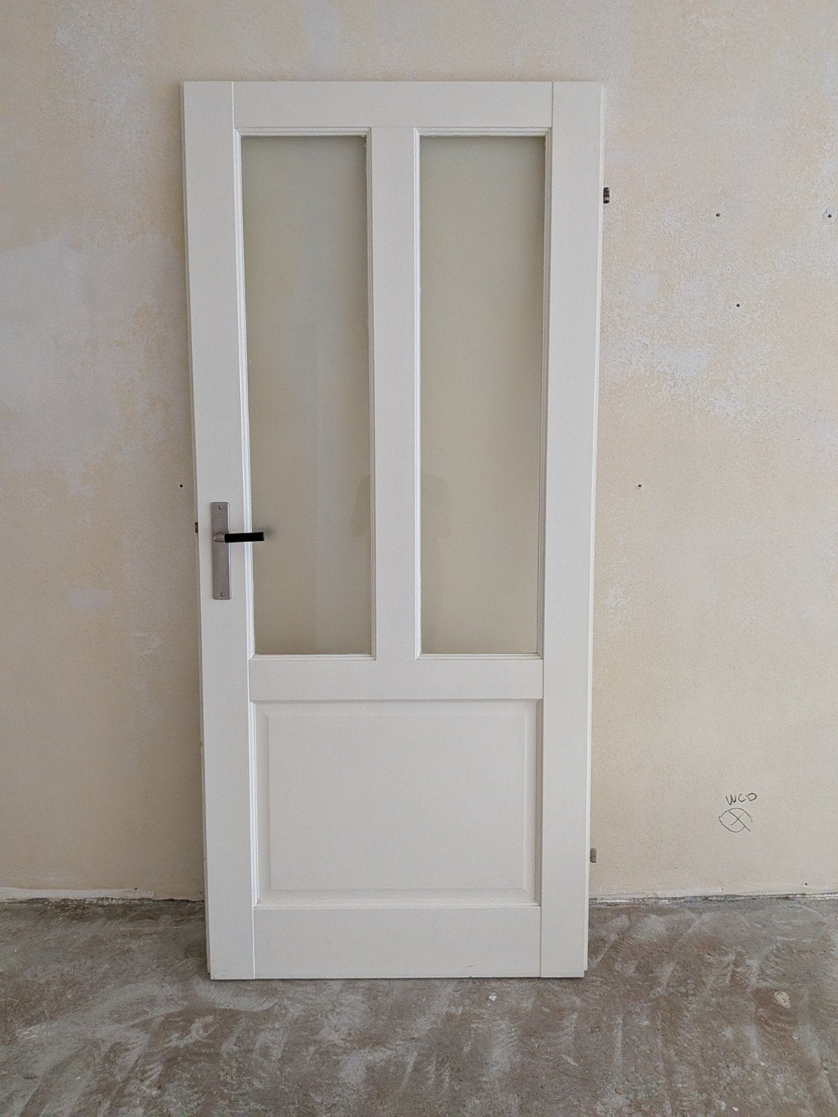 Skantrae opdekdeur SKS 240 Satijn glas, Ophalen, Gebruikt, 80 tot 100 cm, Binnendeur