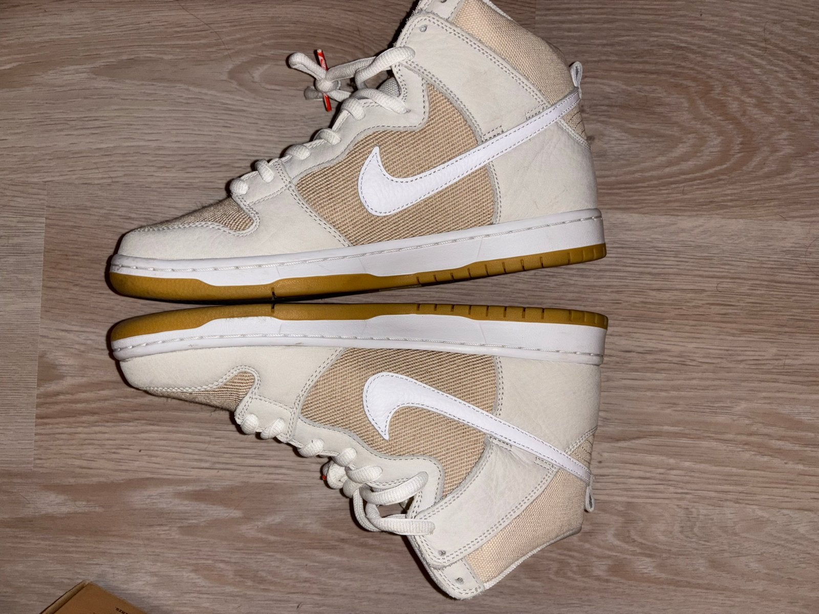 Nike SB Dunk High Pro ISO Natural/White - Maat 43, Wit, Ophalen of Verzenden, Sneakers of Gympen, Zo goed als nieuw