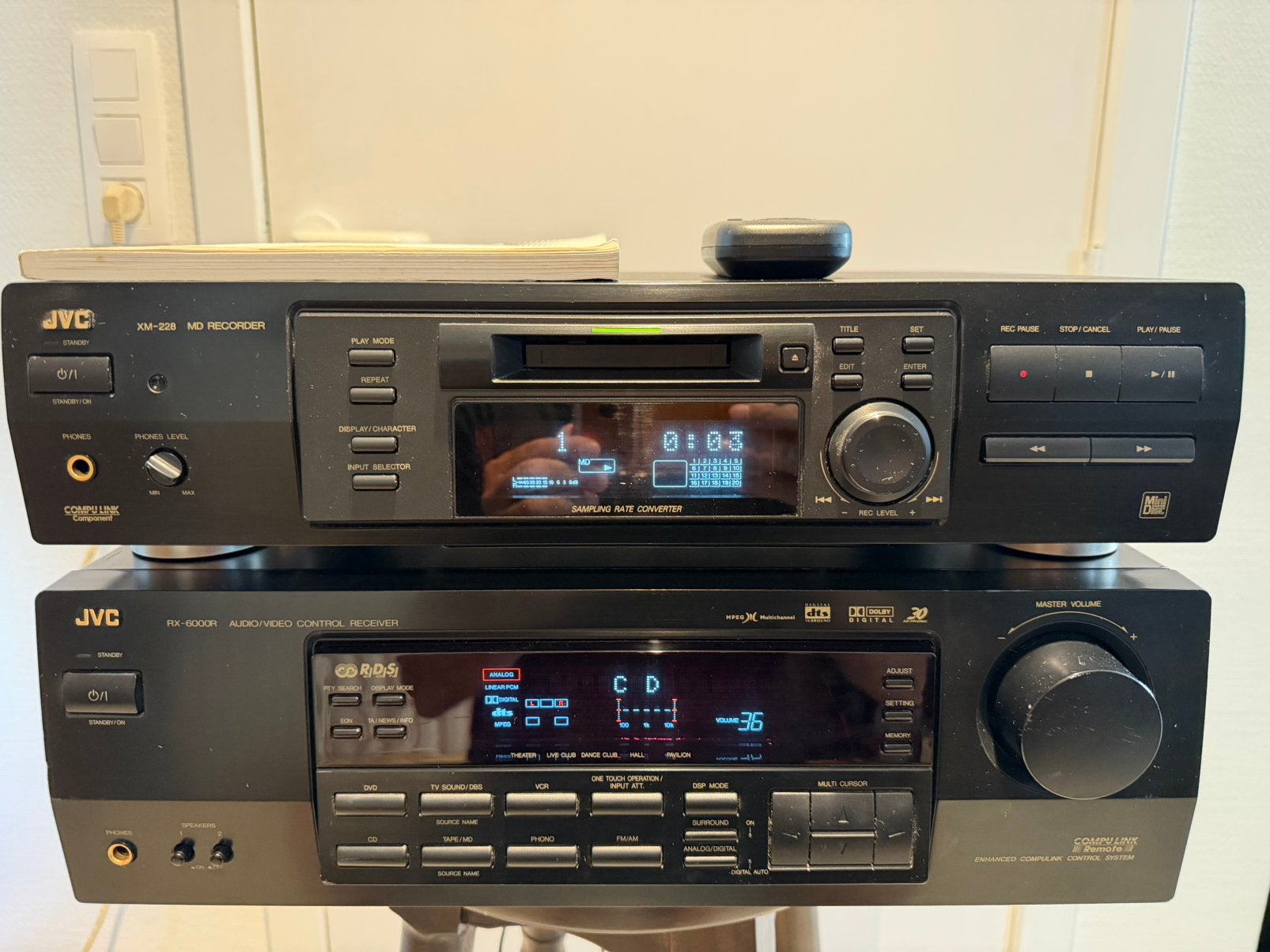 JVC XM-228 MiniDisc Recorder – Incl. RX-6000R Receiver, Audio, Tv en Foto, Stereo-sets, Ophalen of Verzenden, JVC