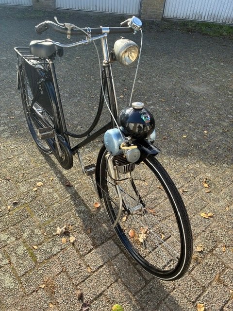 Berini M13 op Gazelle uit 1946, Fietsen en Brommers, 32 cc, 1 versnellingen, Maximaal 25 km/u, Ophalen
