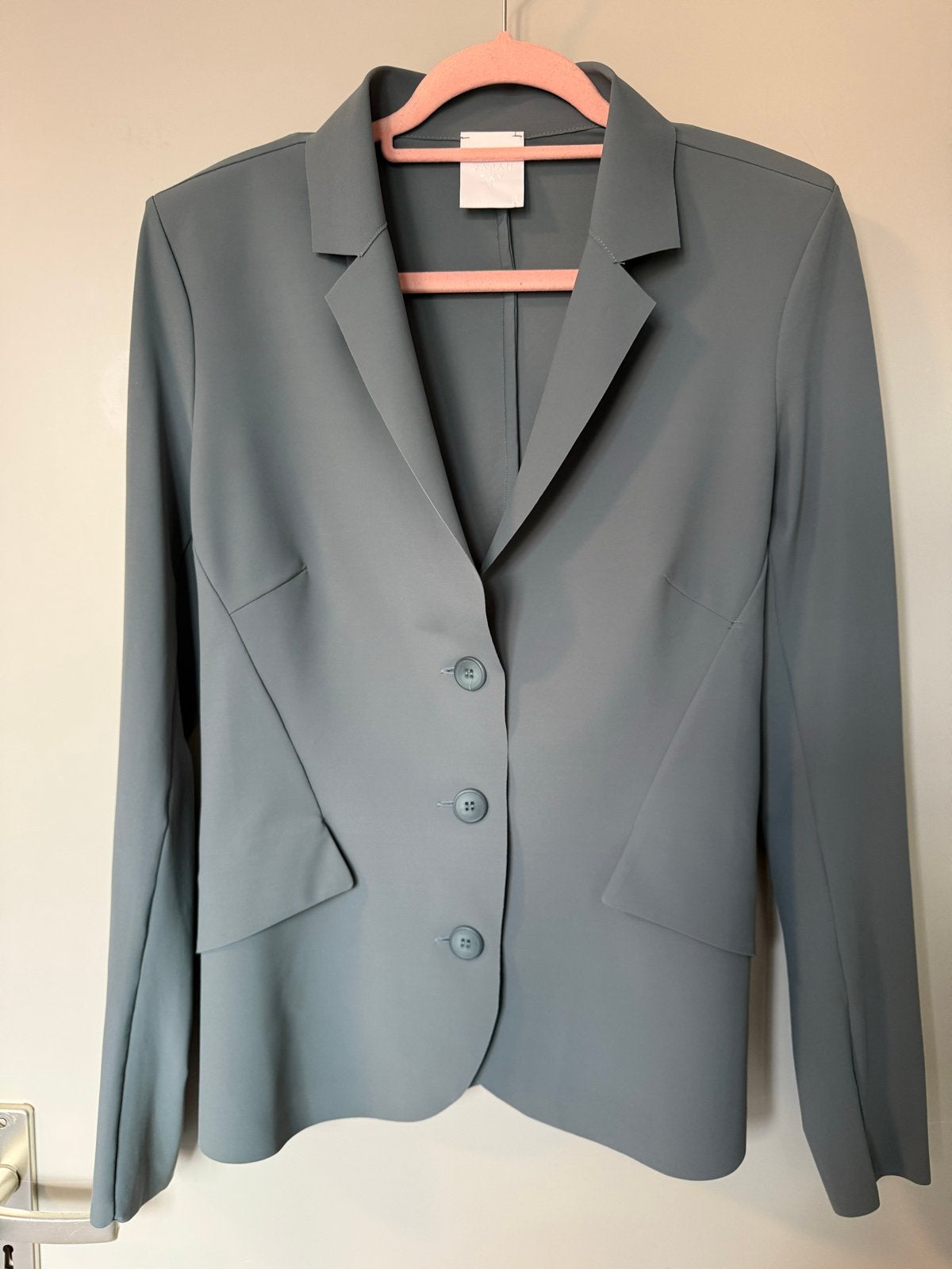 Salie groen prachtig Travelstof blazer - Japan TKY in maat M, Maat 38/40 (M), Ophalen of Verzenden, Zo goed als nieuw, Jasje