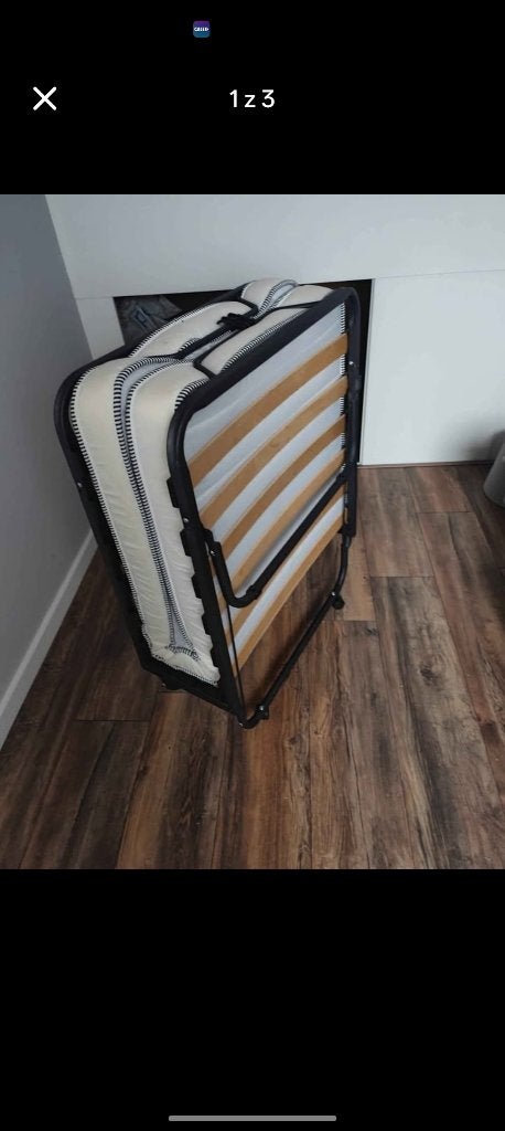 Inklapbare eenpersoons bedden x2, Huis en Inrichting, Slaapkamer | Bedden, Ophalen, 90 cm, Eenpersoons, Wit