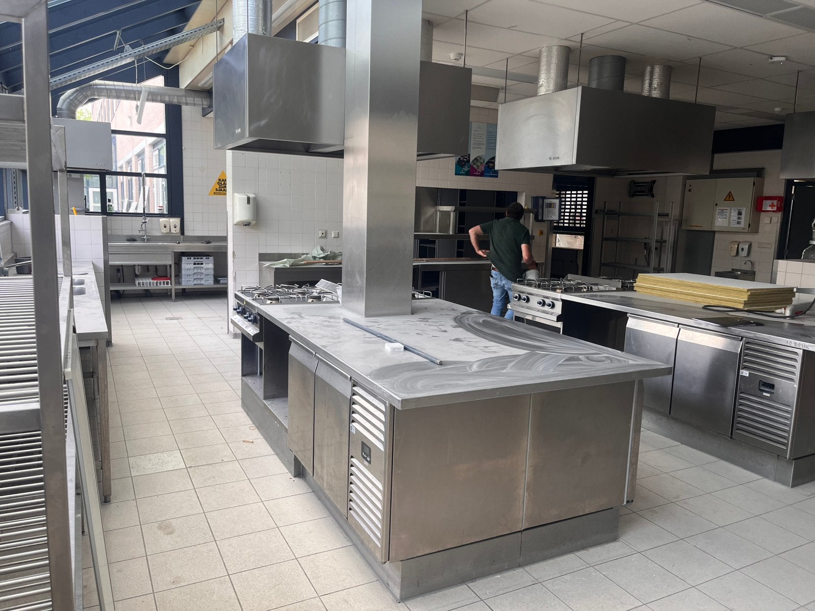 Gehele rvs Horeca keuken te koop, Huis en Inrichting, Keuken | Complete keukens, Ophalen, Gebruikt, Overige kleuren, Overige typen