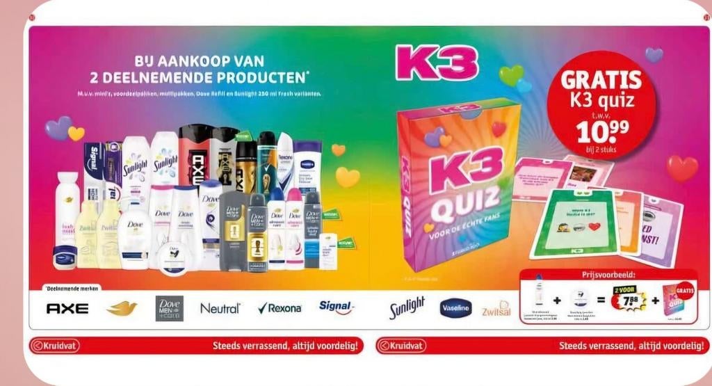 Gezocht! Programmaboekje Doornroosje en K3 Quiz, Eén persoon, Mei