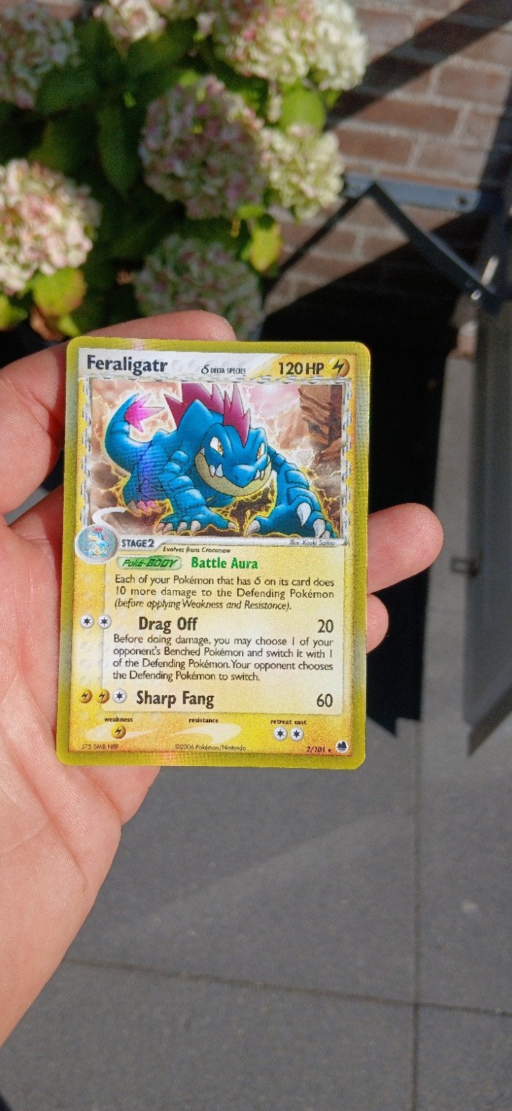Feraligatr Delta Species Pokémon kaart, Ophalen of Verzenden, Gebruikt, Losse kaart