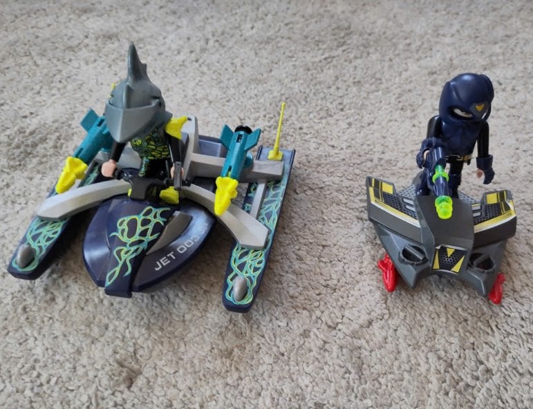 Playmobil Top Agents 70007 & Sky Knight met Jet 9086, Ophalen of Verzenden, Gebruikt, Overige series, Figuren