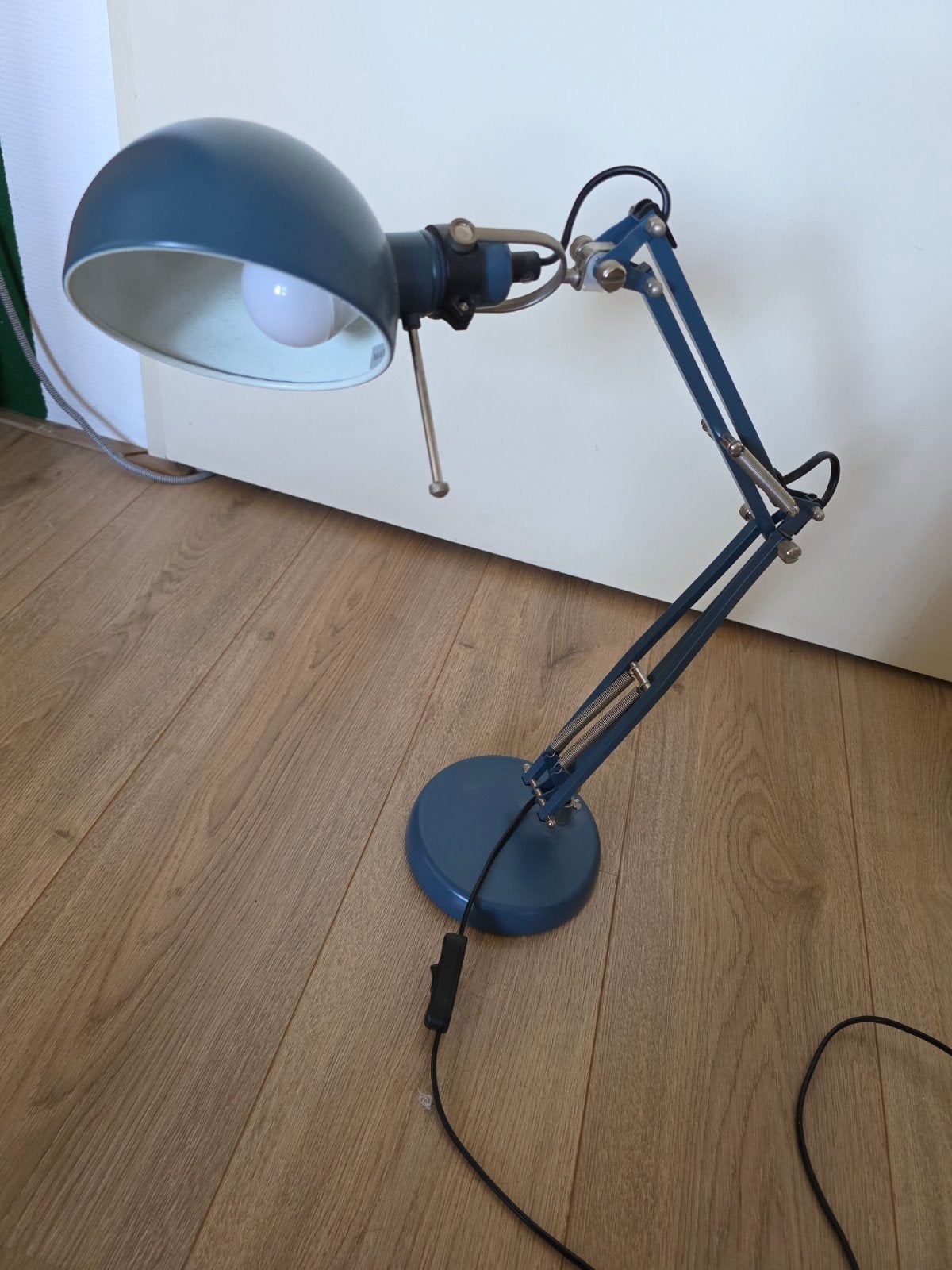 IKEA FORSA Bureaulamp - Blauw, Verstelbaar, Bureaulamp, Gebruikt, E14 (klein), IKEA