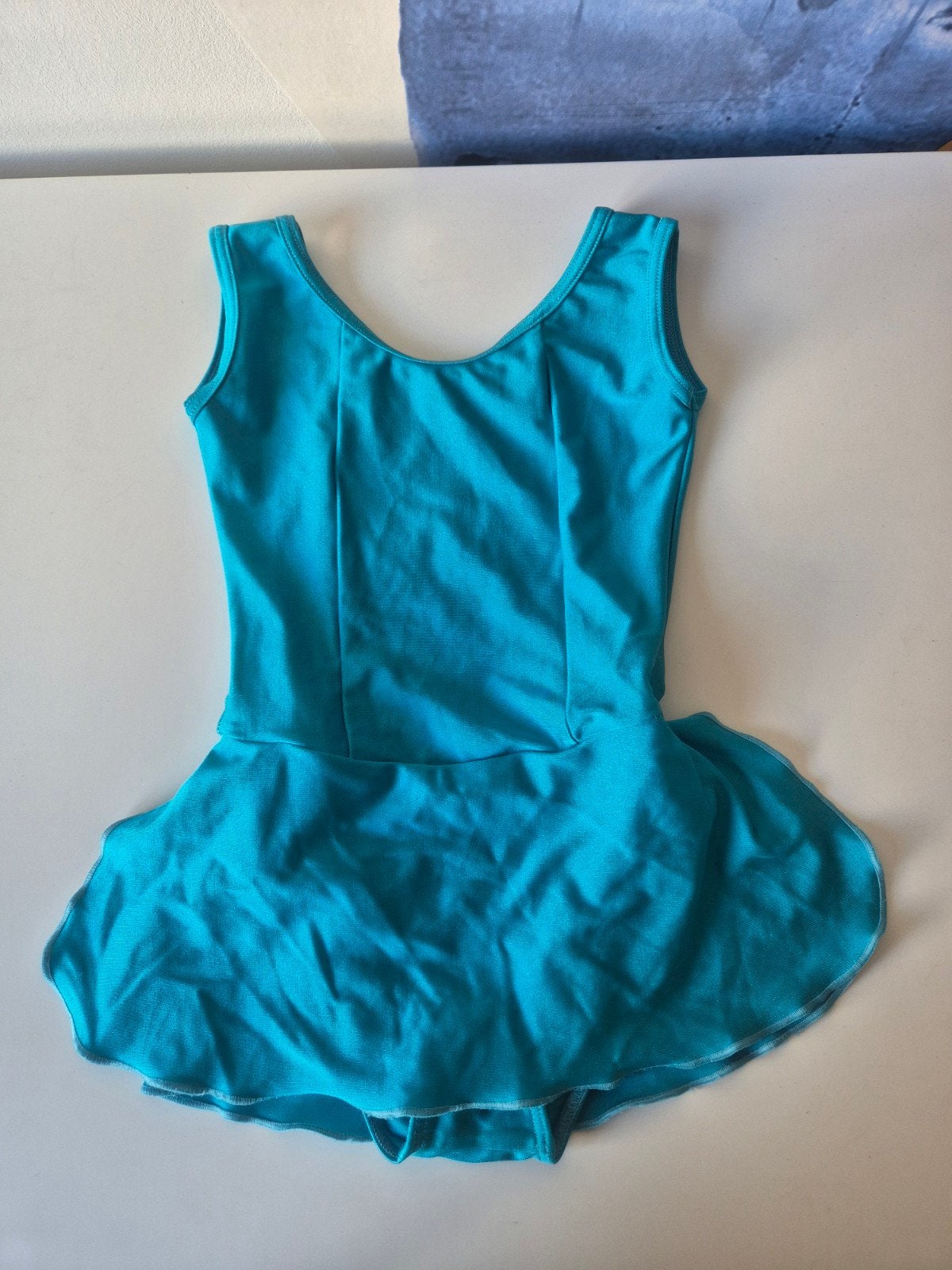 blauw danspakje maat 122 / 6-7 jaar, Kindermaat 122 t/m 140, Ophalen of Verzenden, Zo goed als nieuw, Turnpak(je)