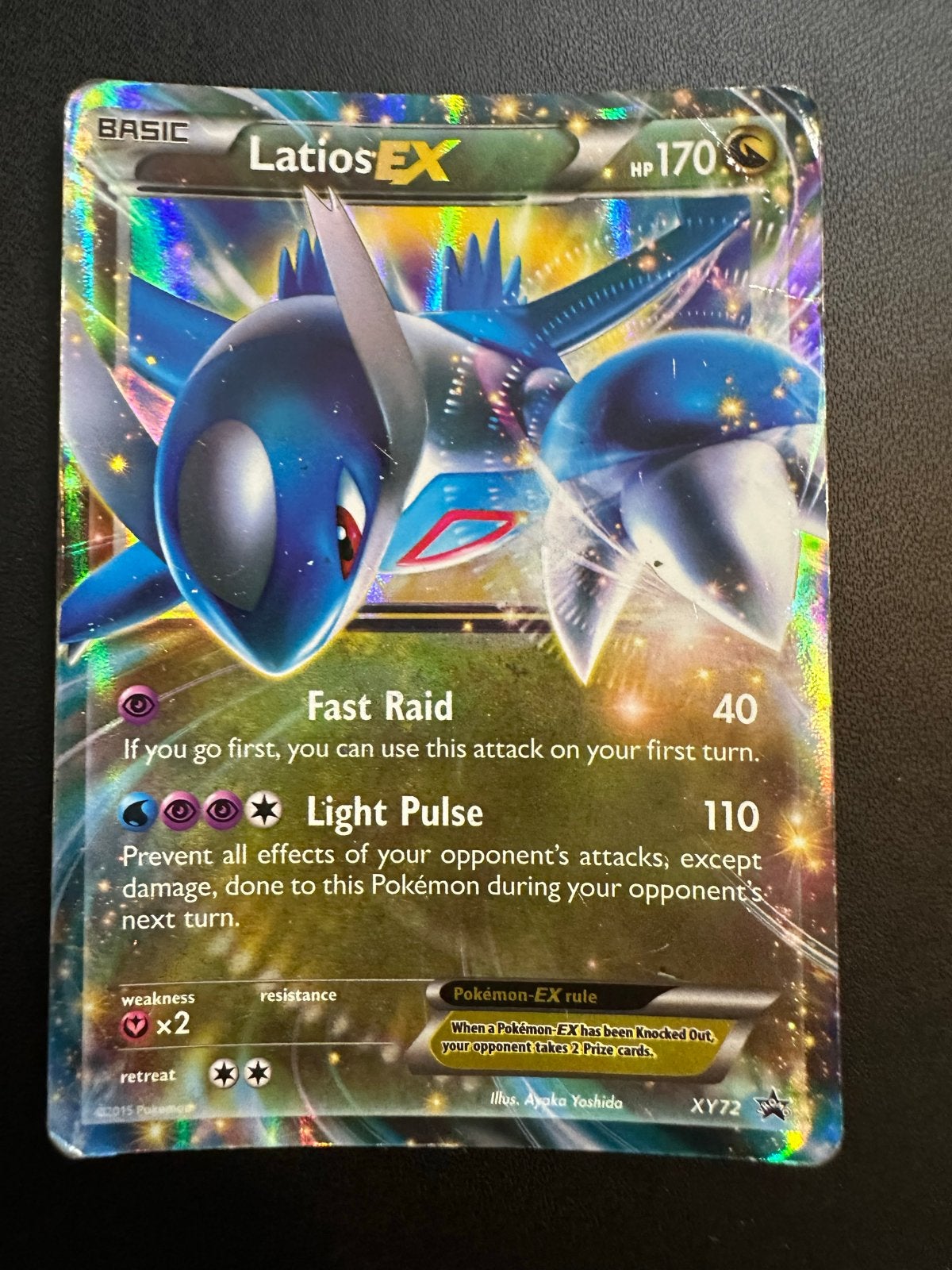 Latios EX XY72 black star promo, Ophalen of Verzenden, Zo goed als nieuw, Losse kaart, Foil