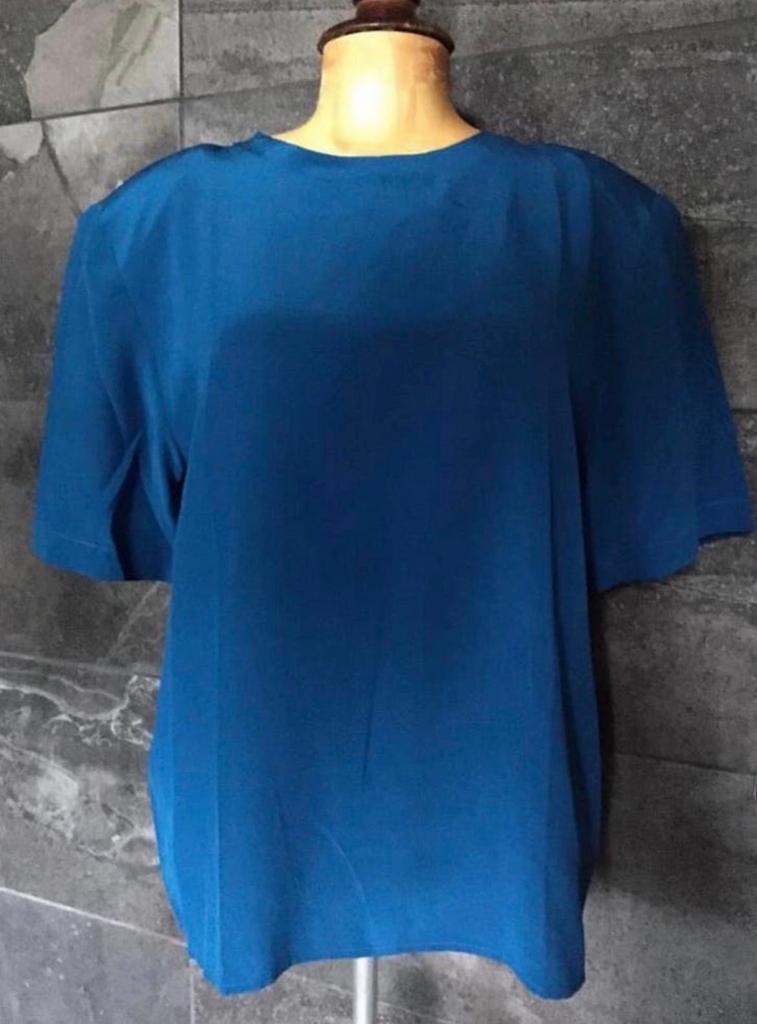 Christie & Jill Zijden Blouse, Maat 38/40 (M), Blauw, Nieuw, Ophalen of Verzenden