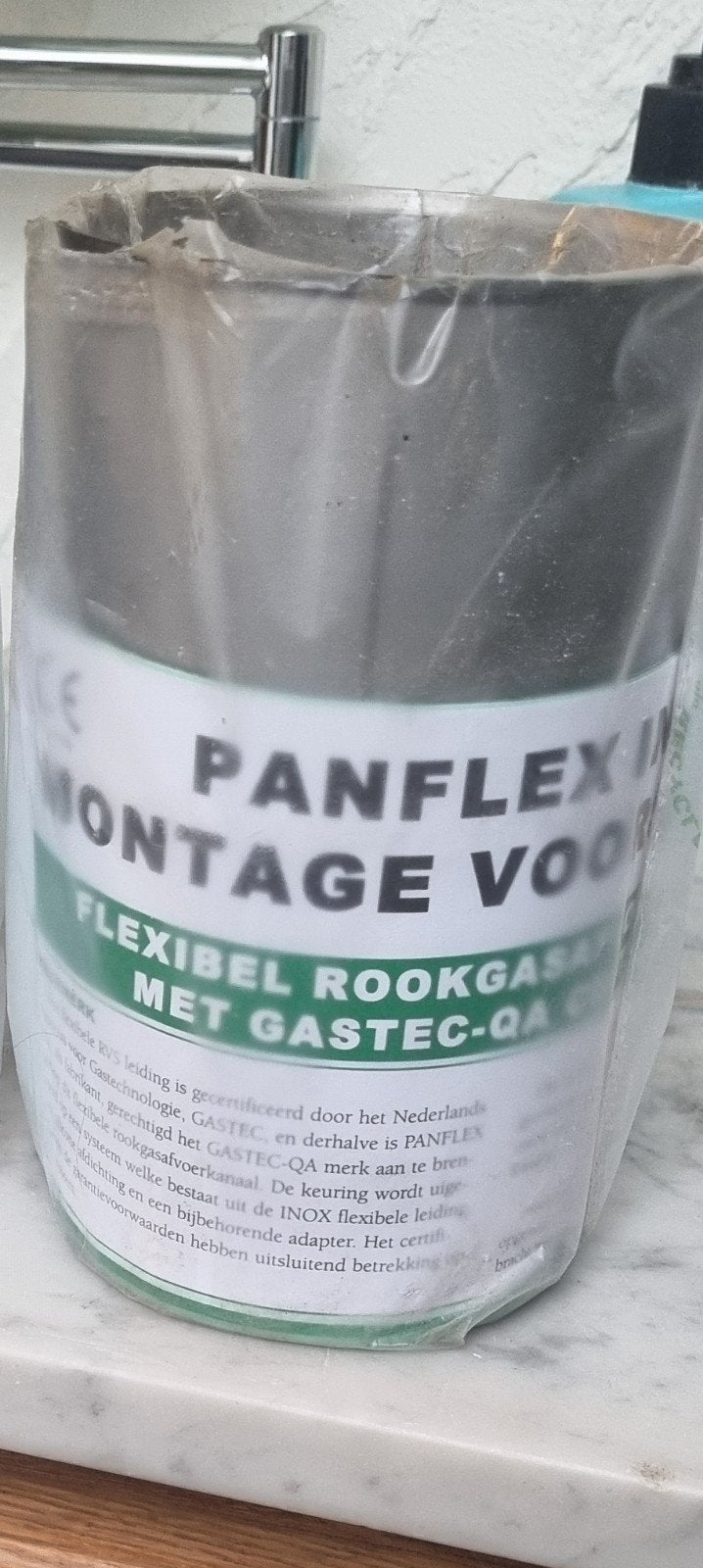 2x Panflex RGA Aansluiting 80mm voor Flexibele Rookgasafv, Ophalen, Zo goed als nieuw