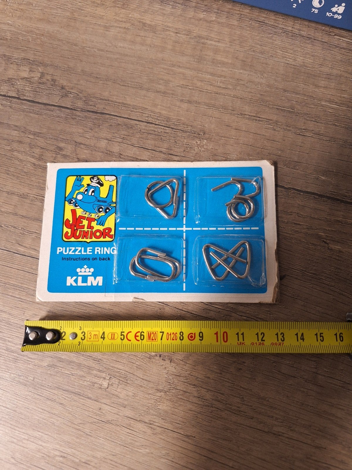 Vintage KLM Jet Junior Puzzle Ring - Metaal Puzzel, Ophalen of Verzenden, Gebruikt, Overige typen