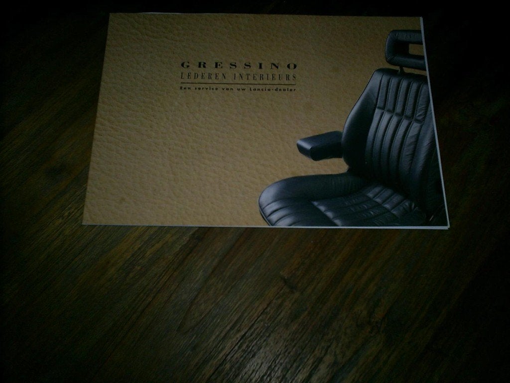 Lancia Gressino Lederen Interieurs + Prijslijst 1995, Verzenden, Zo goed als nieuw, Overige merken