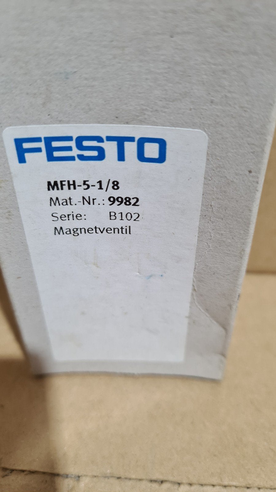 Festo mfh-5-1/8 9982 pneumatisch magneet ventiel nieuw, Ophalen of Verzenden, Nieuw