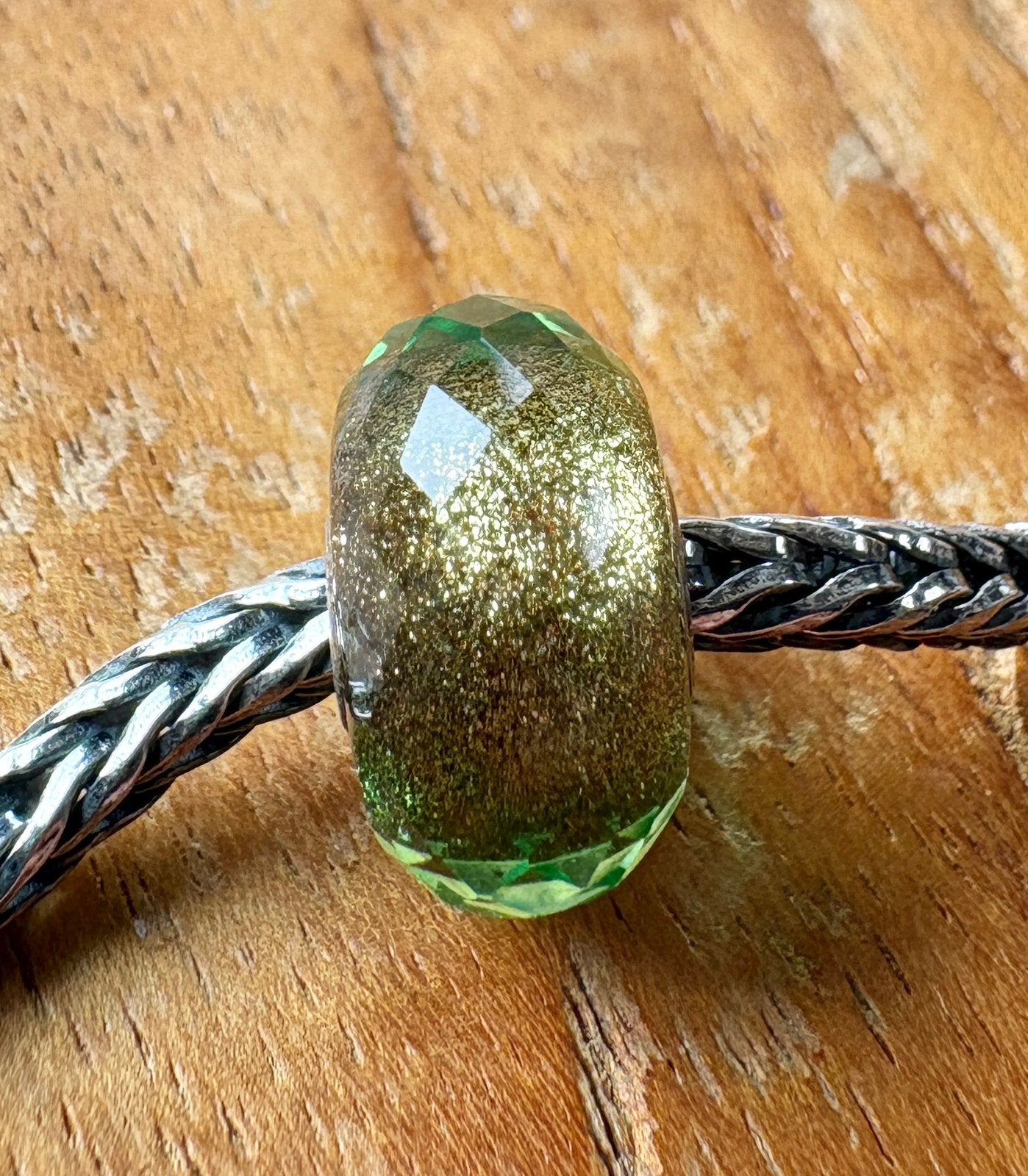 Trollbeads Groene Hoop NIEUW, Sieraden, Tassen en Uiterlijk, Bedels, Verzenden, Nieuw, Zilver, Trollbeads