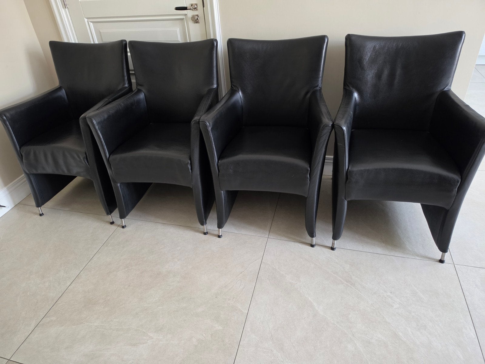 Bert Plantagie lederen stoelen, Huis en Inrichting, Stoelen, Ophalen