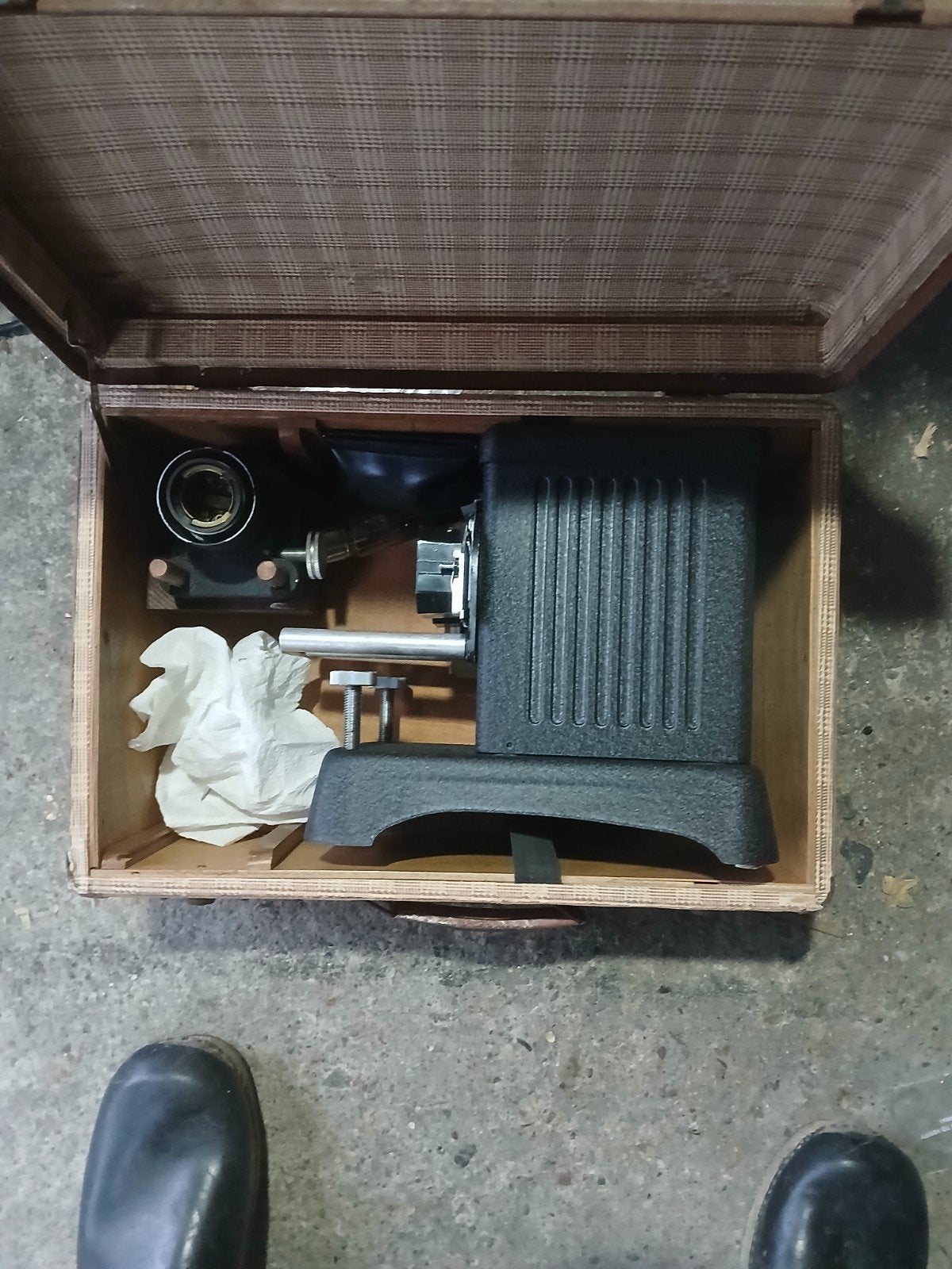 Vintage Agfa Karator U diaprojector met koffer, Ophalen, Gebruikt