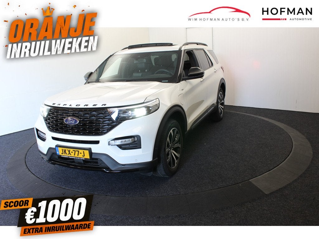 Ford Explorer 3.0 V6 EcoBoost PHEV ST-Line 7P Trekh Pano Cam, Auto's, Ford, Automaat, Met garantie (alle), 2441 kg, Bedrijf
