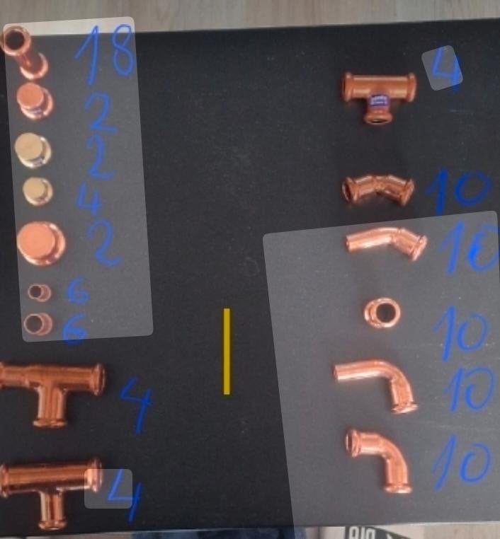 Koperen fittingen en koppelingen in Stanley Fatmax organizer, Ophalen of Verzenden, Zo goed als nieuw, Overige typen