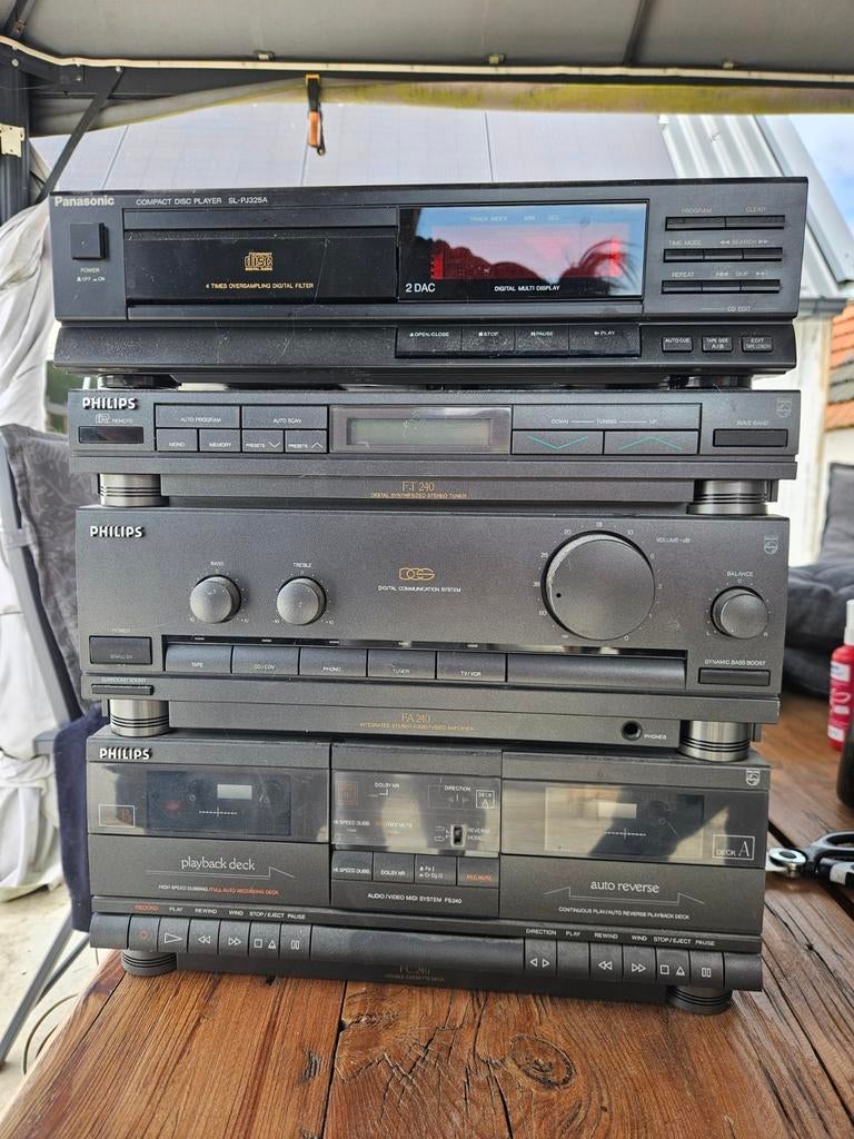 Vintage Philips & Panasonic Hifi Set - Losse Componenten, Ophalen, Philips, Gebruikt, Tuner of Radio