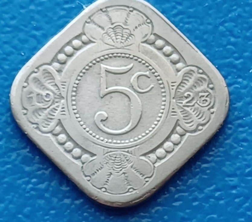 Nederland 5 cent 1923 - Wilhelmina, Postzegels en Munten, Munten | Nederland, Verzenden, Koningin Wilhelmina, 5 cent, Losse munt