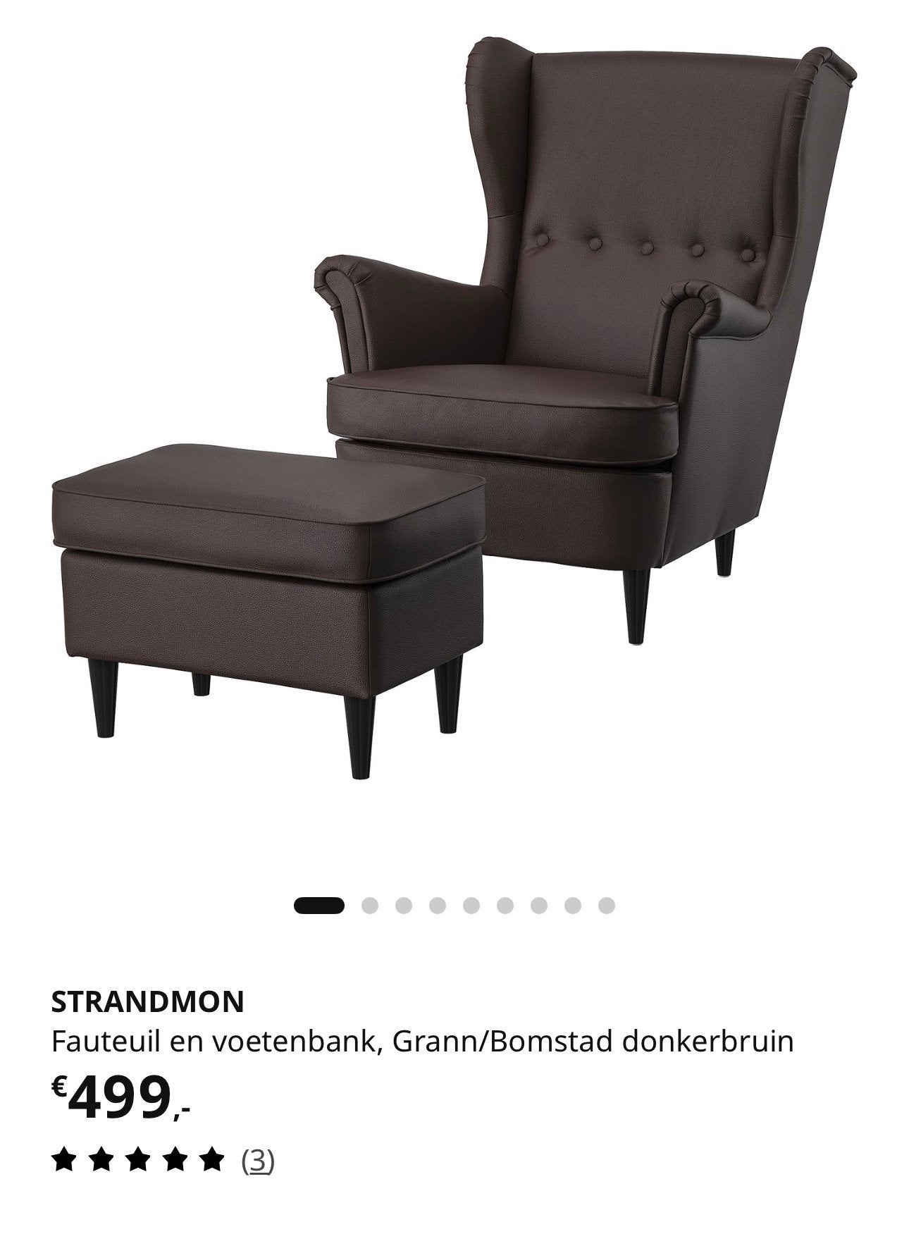Luxe stoel met voetenbankje (ikea), Huis en Inrichting, Fauteuils, Zo goed als nieuw, 75 tot 100 cm, Ophalen, Klassiek modern