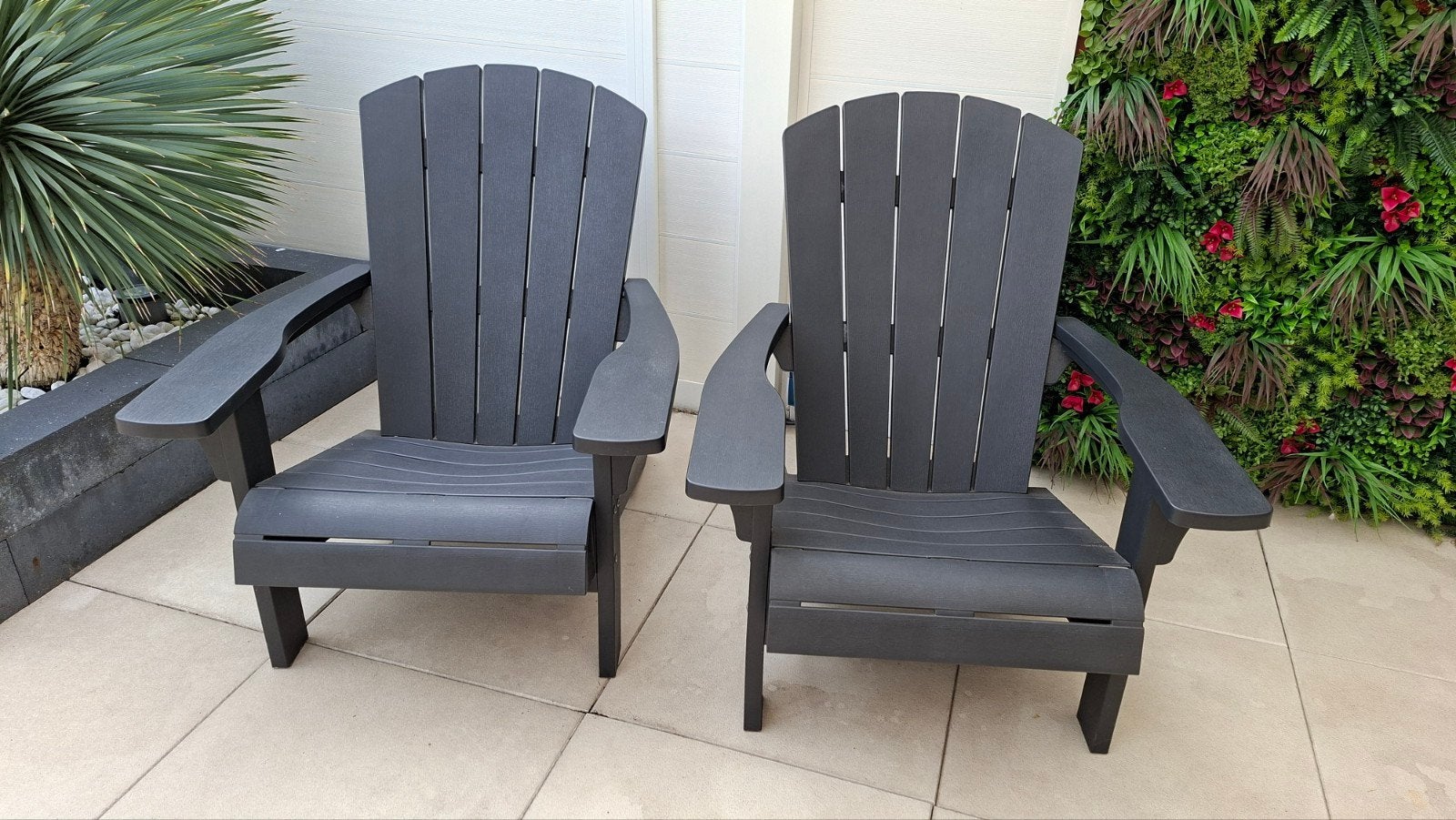 Keter Adirondack tuinstoelen met Hartman kussens, Ophalen of Verzenden, Zo goed als nieuw, Kunststof