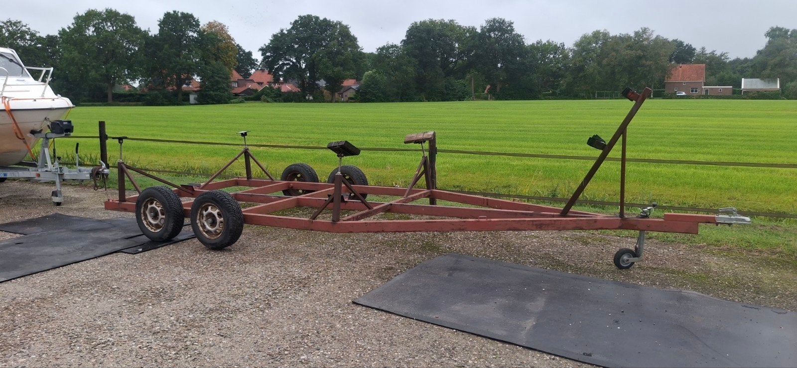 Stallings trailer voot sloep spitsgatter kielboot tot 10 m, Watersport en Boten, Gebruikt, Sloepentrailer, 9 meter of meer, Ophalen of Verzenden