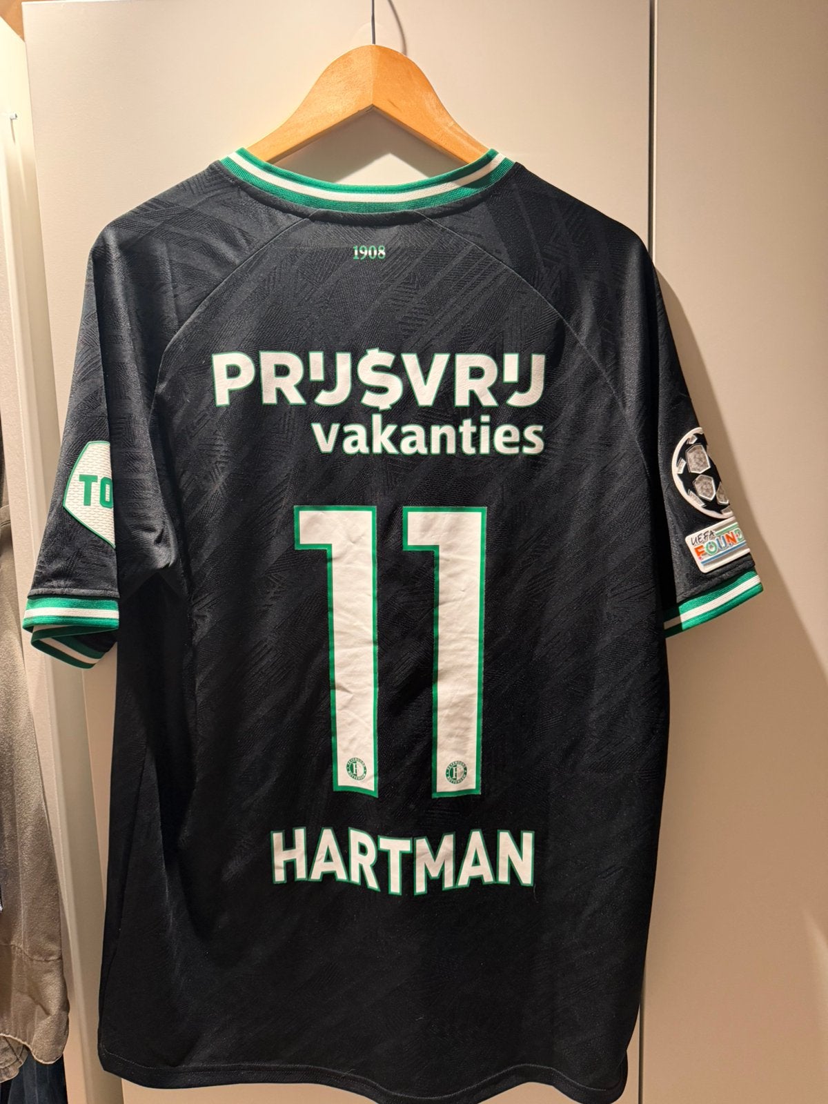 Feyenoord shirt champions league hartman XL, Ophalen of Verzenden, Zo goed als nieuw, Feyenoord, Shirt