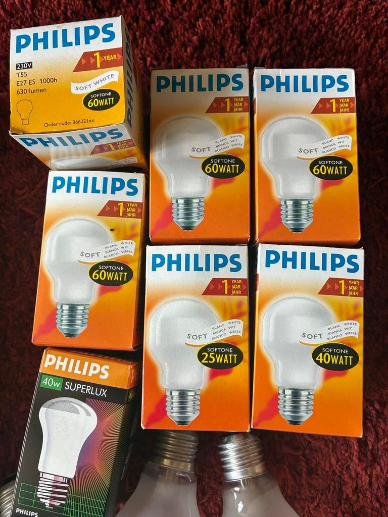 gloeilampen Philips en Eureka - diverse wattages, Ophalen of Verzenden, Nieuw