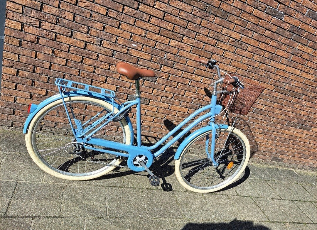Damesfiets Elops lichtblauw, 56 cm of meer, Ophalen, Zo goed als nieuw, Overige merken