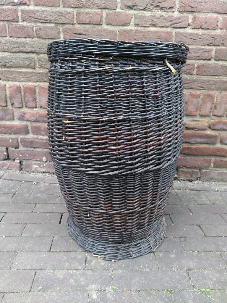 Rieten mand, Ophalen, Gebruikt, Mand, Rond