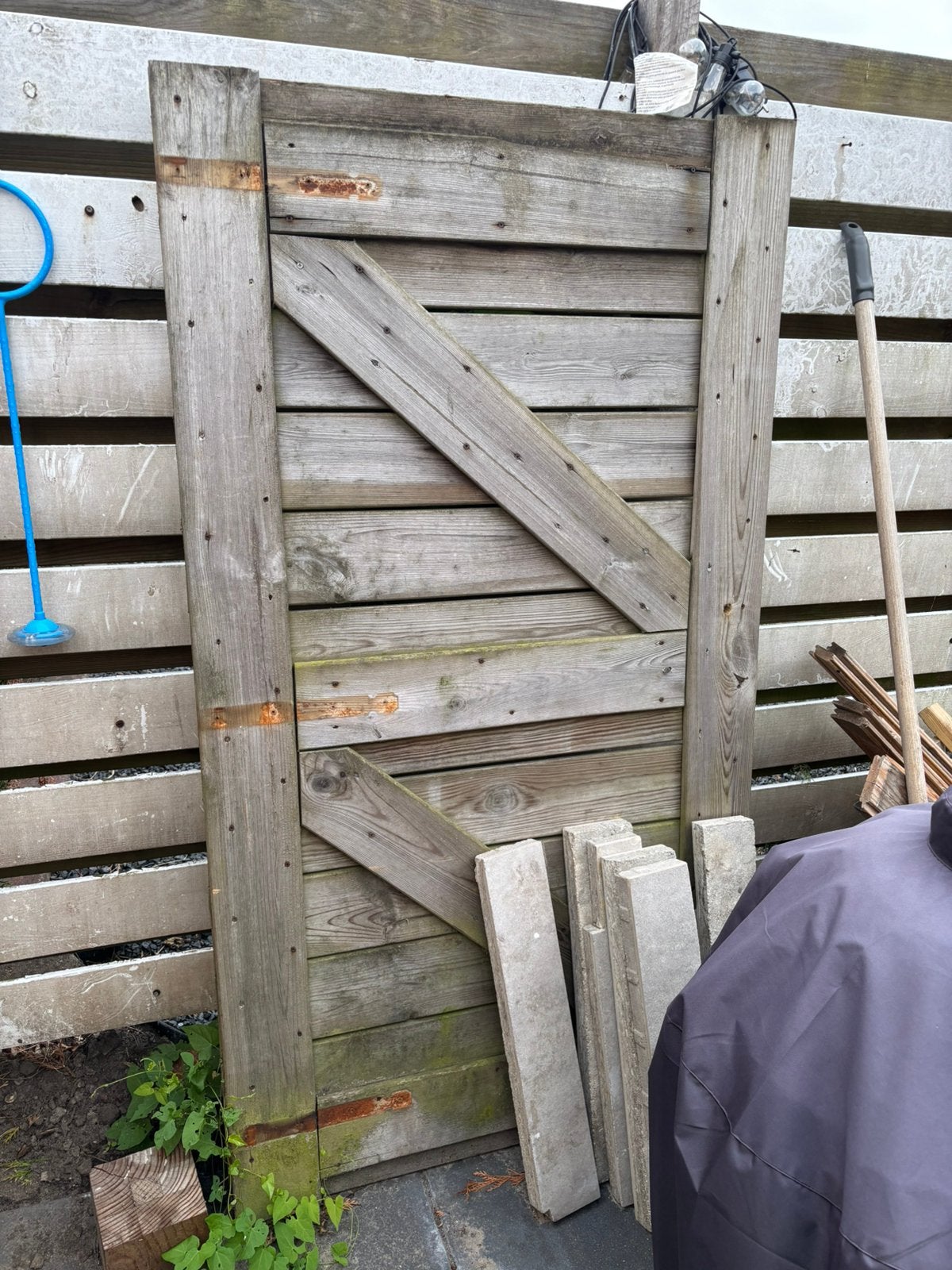 Oude schuttingdeur, Ophalen, Minder dan 3 meter, Hout, 1 tot 2 meter