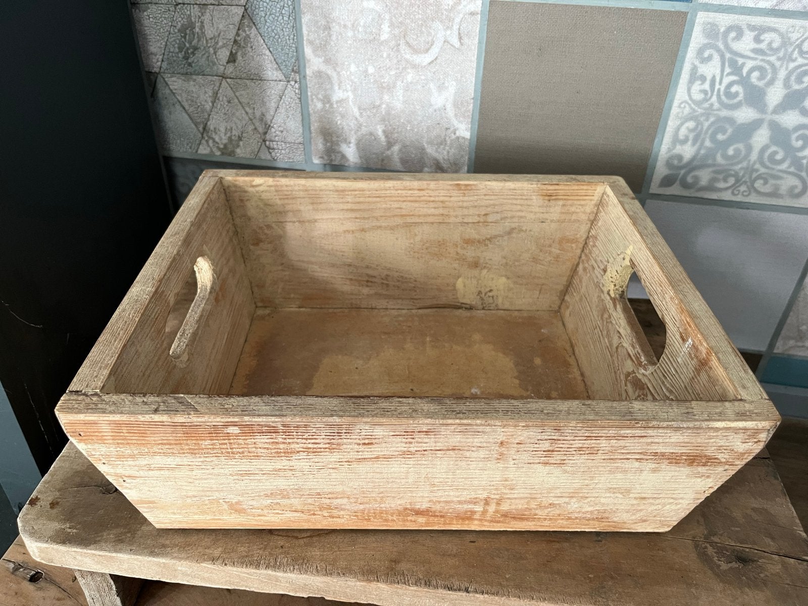 Landelijke houten bak - rustiek landelijk sober stoer, Ophalen, Hout, Landelijk