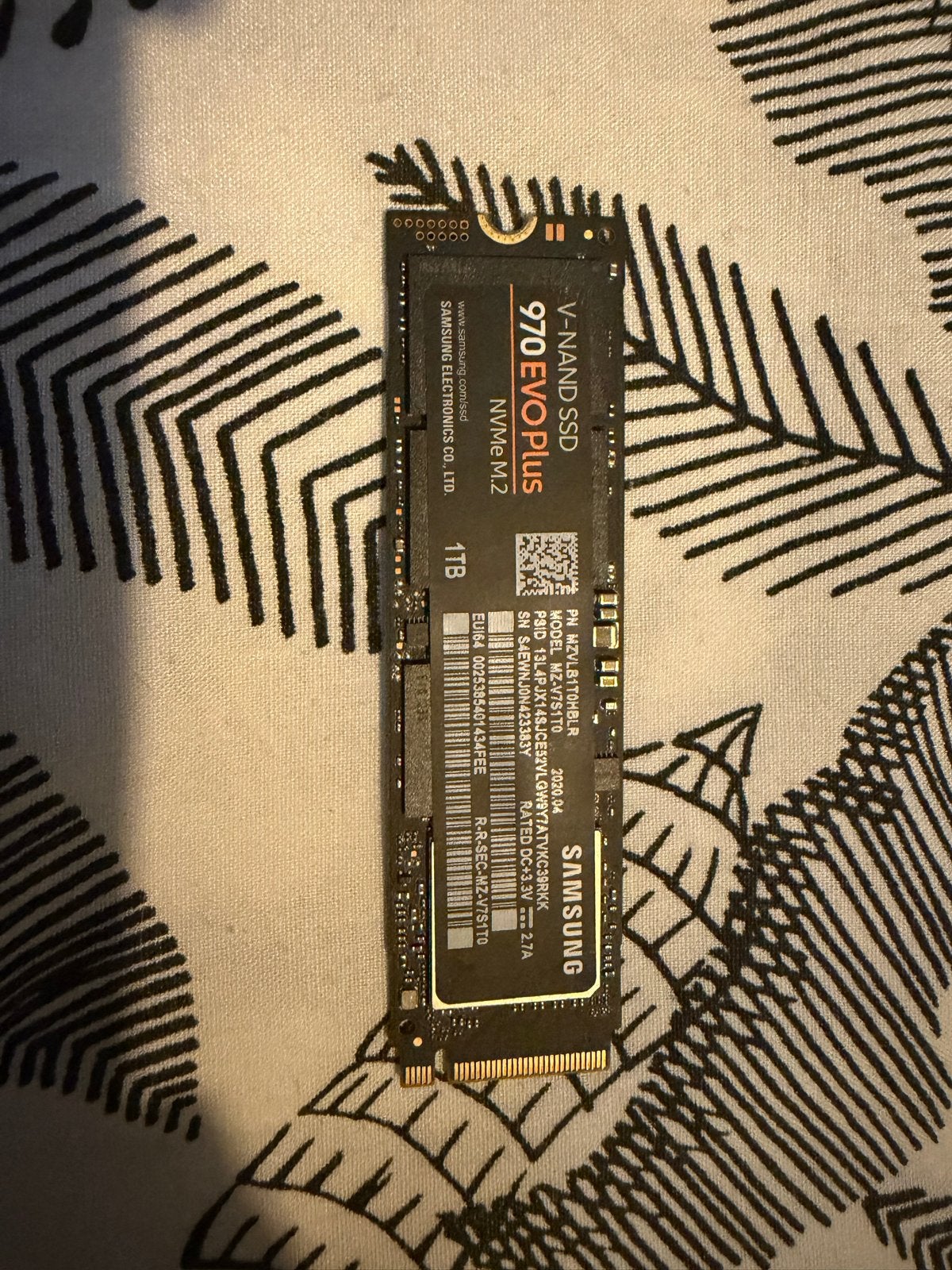 Samsung 970 EVO Plus NVMe M.2 SSD 1TB, Computers en Software, Ophalen, Intern, Server, Zo goed als nieuw
