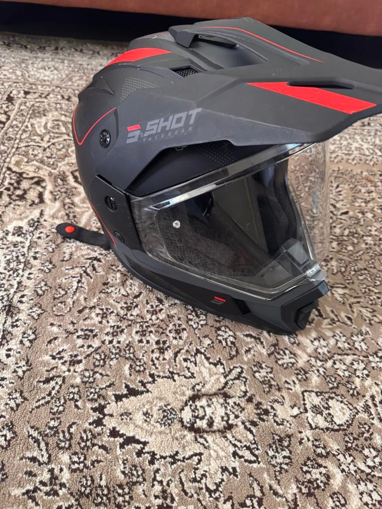 Shot Race Gear Offroadhelm - Zwart/Rood, Tweedehands, Ophalen, Overige merken, Heren