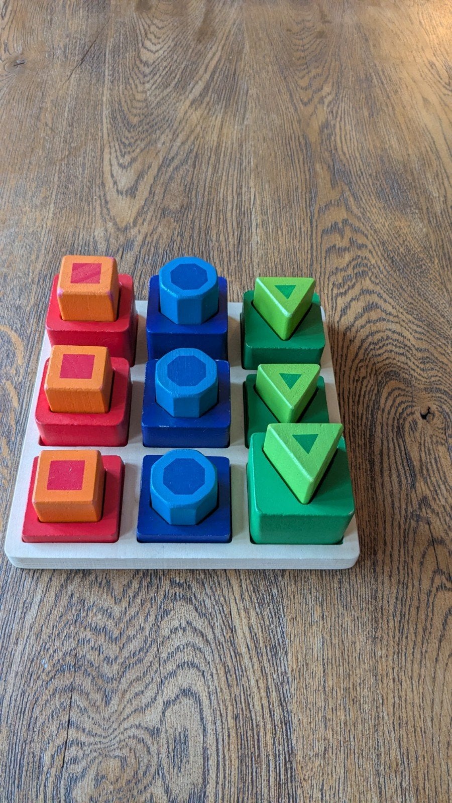 Houten Blokken Puzzel - Vormen en Kleuren Sorteerspel, Ophalen, Gebruikt, Puzzelen