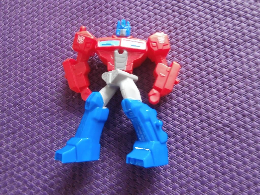 Transformers Robot plastic blauw met rood 12 cm actiefiguur, Verzamelen, Transformers, Overige generaties, Ophalen of Verzenden